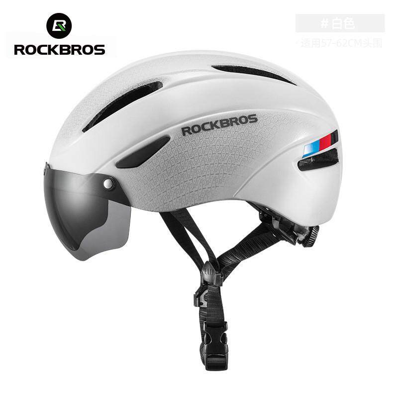 Men Bicycle Helmet with Goggles Riding Road MTB Bike Cycling Helmet Lens Safety