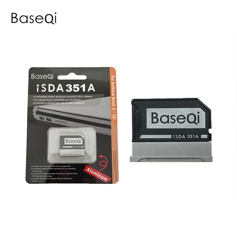 Original BaseQi NinjaDrive Aluminum Micro SD /TF Card Adapter For Microsoft Surface Book 13"/15"