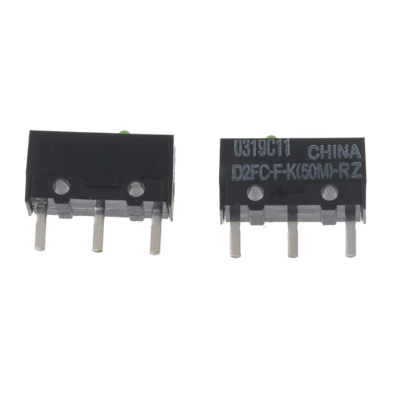 2pcs original omron mouse micro switch d2fc-f-k-rz green dot 50 millions click lifetime for razer