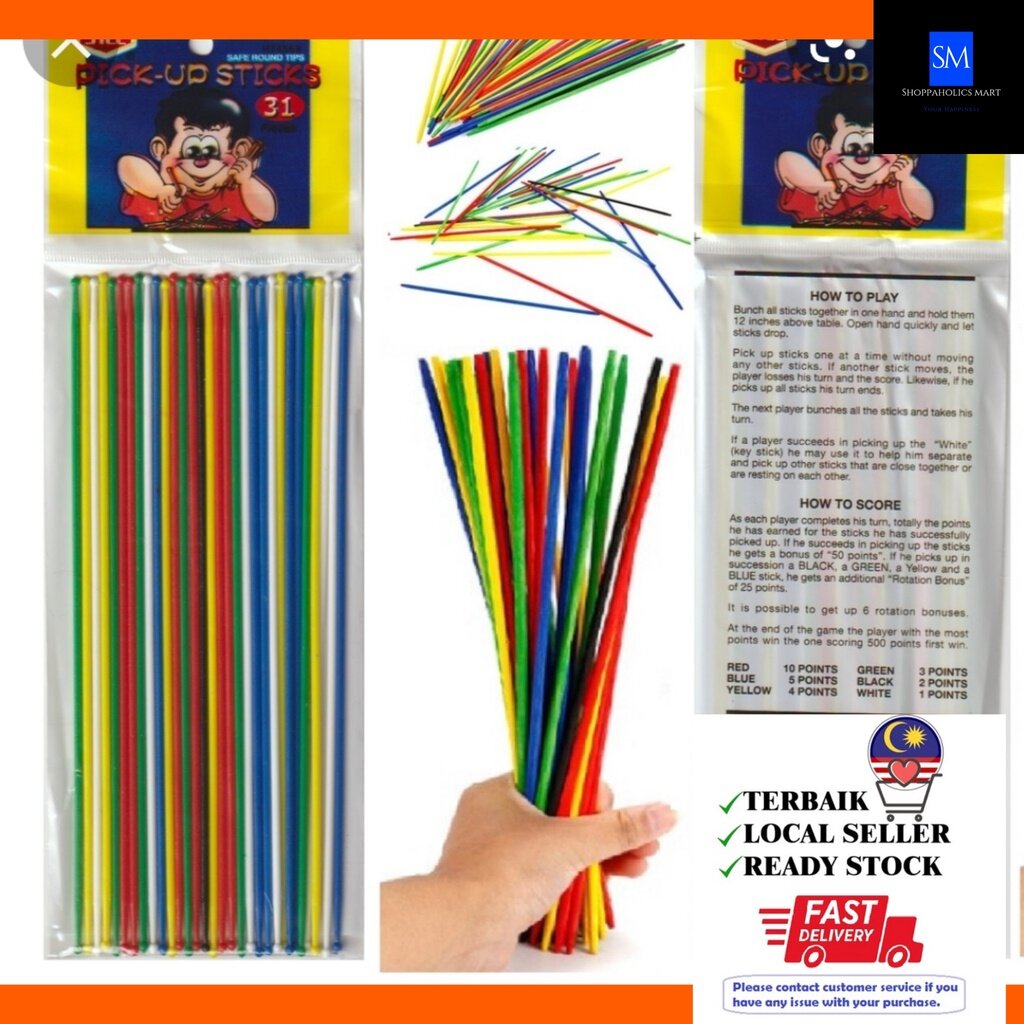 Permainan Lidi Colour Berwarna Pick Up Stick Games Untuk Kanakkanak