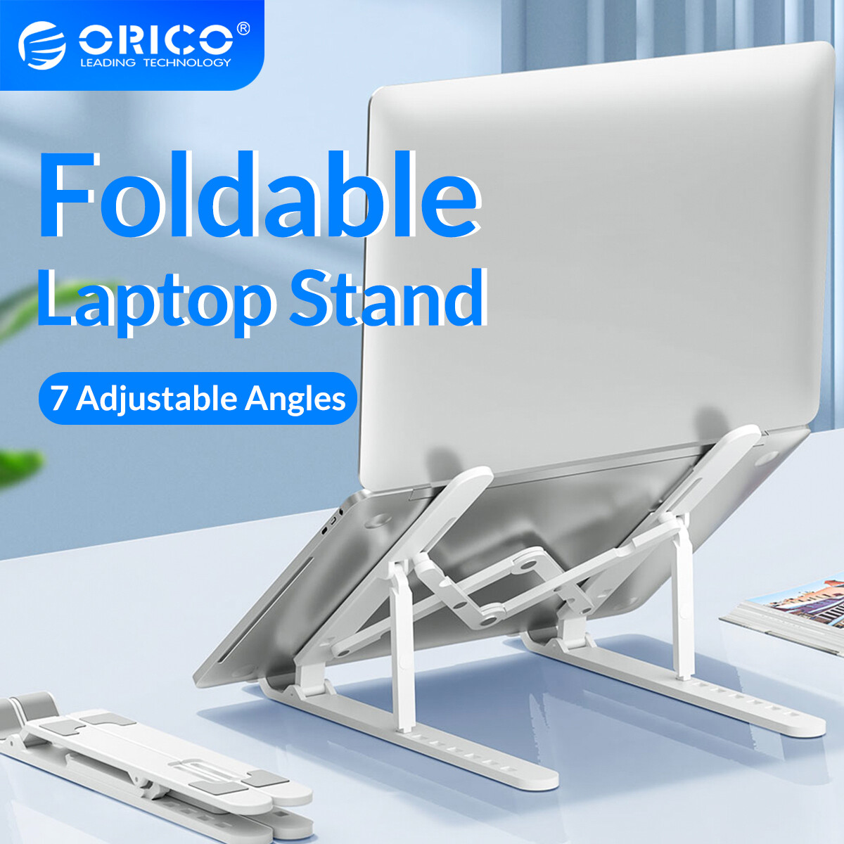 ORICO Giá Đỡ Máy Tính Xách Tay Di Động Giá Đỡ Máy Tính Xách Tay Điều Chỉnh Được Có Thể Gập Lại Giá Đỡ Máy Tính Đứng Để Bàn 7 Góc Cho Máy Tính Bảng MacBook (PFB)