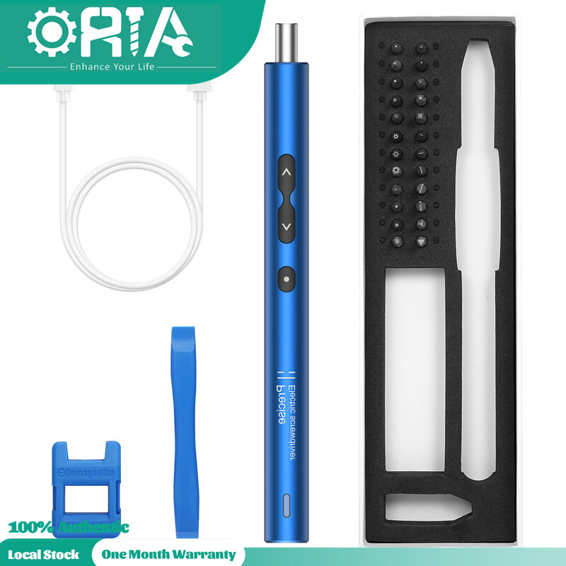 ORIA Electric Screwdriver Set Rechargeable 28 in 1 Cordless Repair Tools set Screw Driver Set Precision Bits kit with 3 LED lights[stock ready]