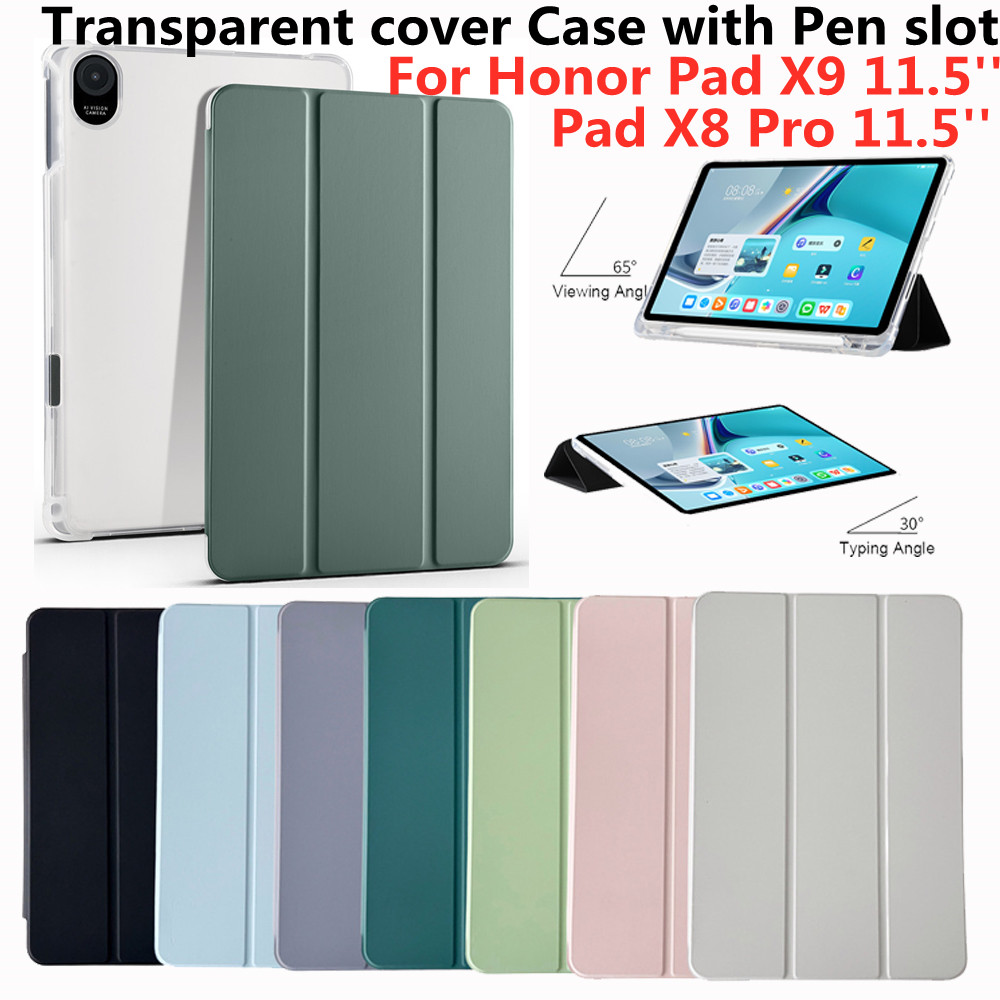 Hülle Für Honor Pad X9a / X9 Pro 11.5 Zoll | Stoßfeste Transparenthülle Mit Stifthalter & Y-Falt-Ständer