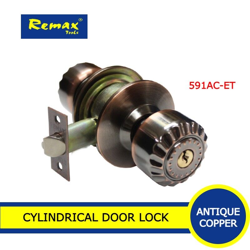 Remax Cylindrical Door Lock Antique Copper (AC) Cylindrical Knob 591AC