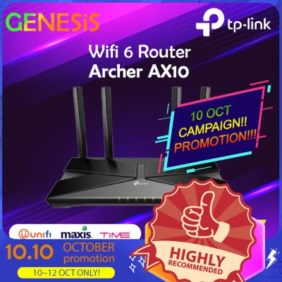 [🔥WIFI 6 ROUTER🔥] TP-LINK ARCHER AX10 AX1500 DUAL-BAND MU-MIMO Wi-Fi 6 GIGABIT ROUTER