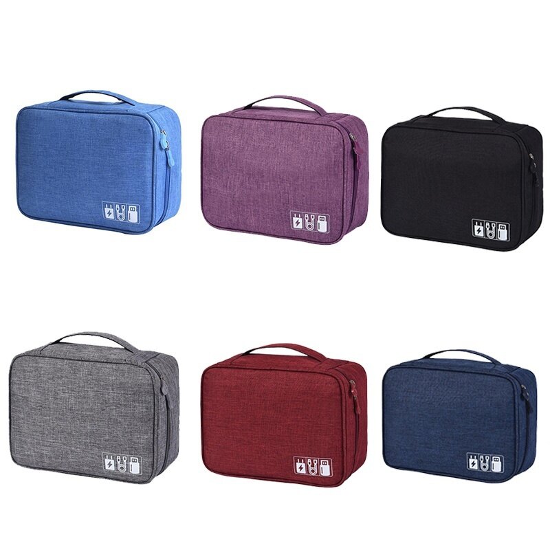 Feng Qi Shop Travel Digital Accessories Storage Bag Cable Data Line Earphone Organizer Mobile Hard Disk Handle Bag