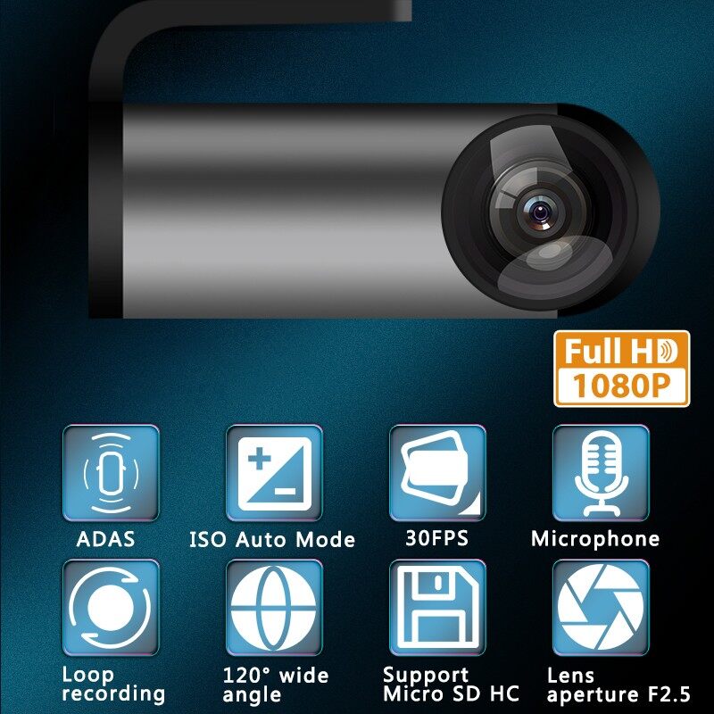 Máy Ghi Âm Lái Xe HD 1080P Ẩn Máy Ghi Hình Không Màn Hình USB DVR Cho Xe
