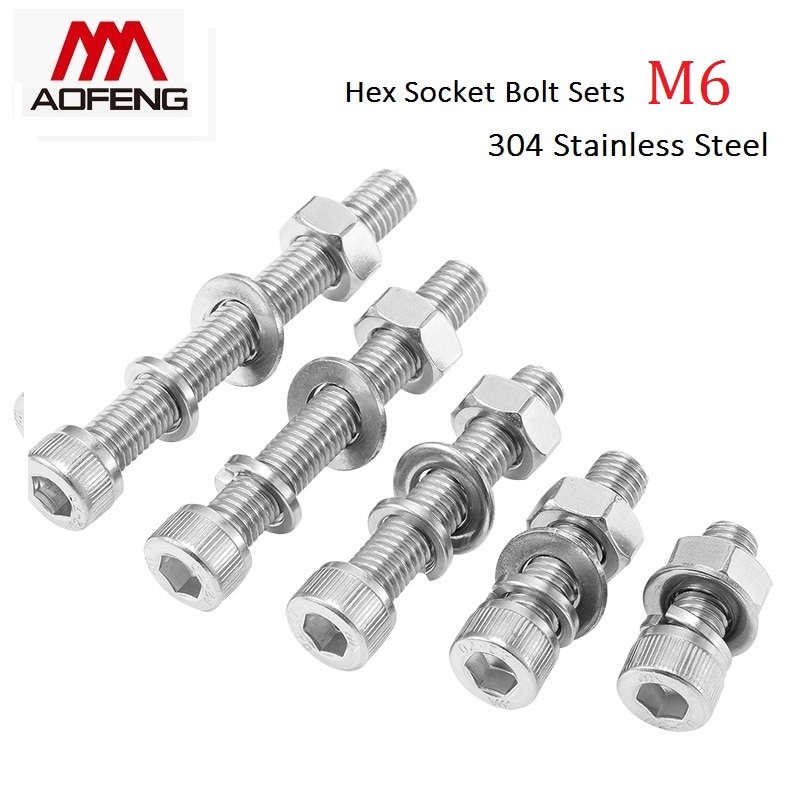 6mm bolt 6mm set screw cap head bolt m6 x 8 10 50 55 60 65 70 80 90 100 110 120mm 304 stainless steel bolt set