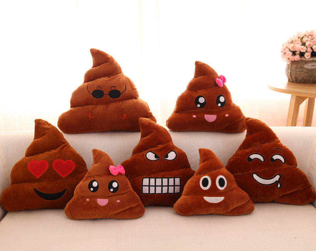 poop emoji pillow