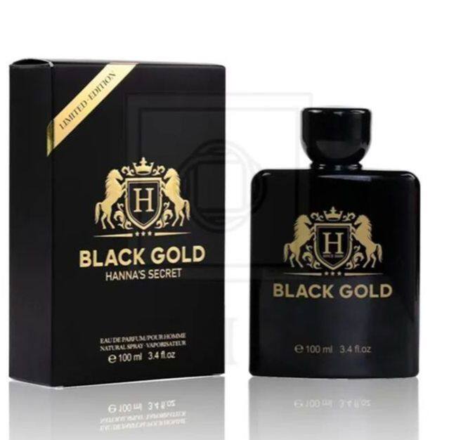 Black Gold EDP by Hann's – Leather Oud Fragrance Spray for Men