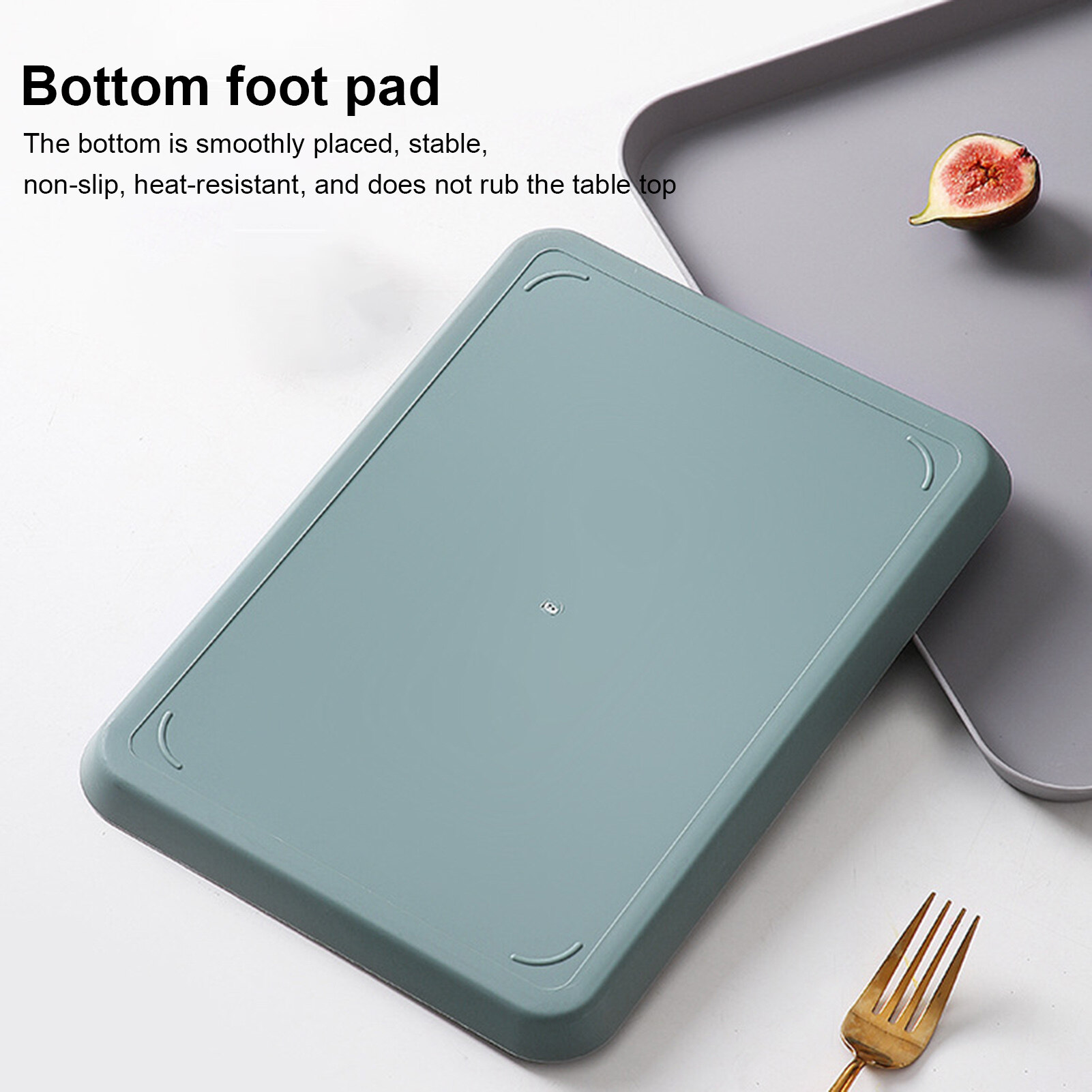 romaine Anti-slid Base Stackable Serving Tray Multi-use Smooth Surface Plastic Fruit Tray for Home Dessert Tray Durable