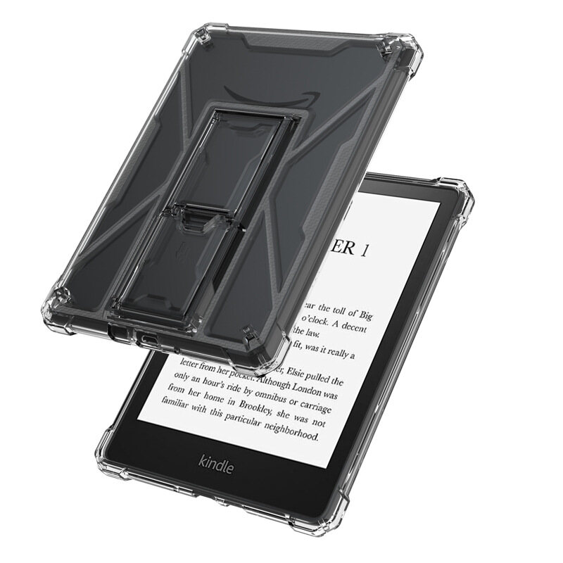 Transparent shockproof protective case for Amazon Kindle Fire Fire7 e-book reader anti drop clear cover shell Kindle Paperwhite5 6.8 inch Paperwhite 4 PQ94WIF Paperwhite 3 2 holder stand