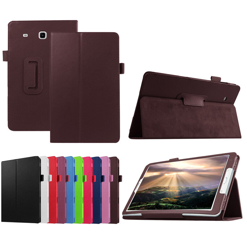 Protective case for Samsung Galaxy Tab E 9.6 inch leather case SM-T560 SM-T561 bracket shell