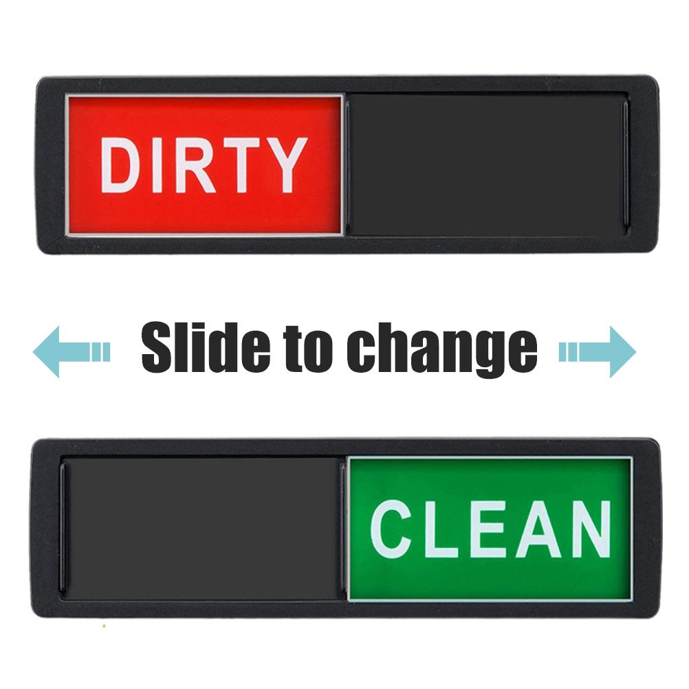 Clean Dirty Magnet Sign Dish Washer Indicator Sign Non-Scratch Sliding ...