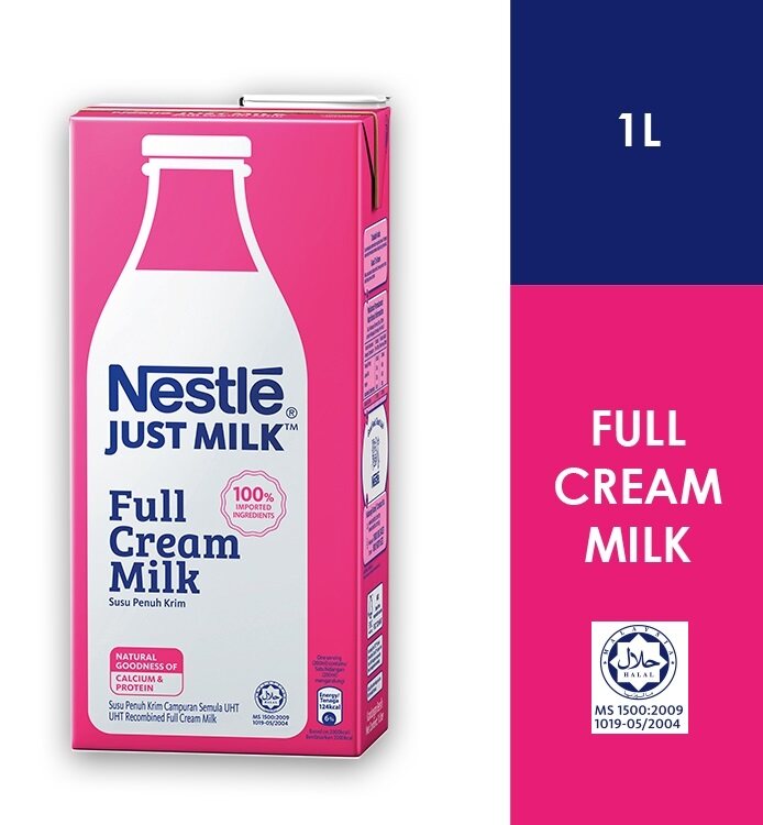 Nestle Just Milk, UHT Full Cream Milk 1 Liter | Lazada