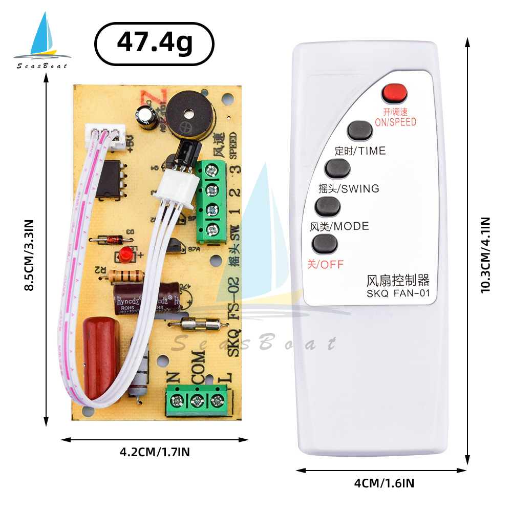 SeasBoat Bo Mạch Điều Khiển Từ Xa Bo Mạch Mạch Điều Khiển Điện Áp 110V-240V Bo Mạch Chủ Quạt Điện Sàn Bo Mạch Máy Tính Có Điều Khiển Từ Xa Quạt Sàn Thông Dụng Quạt Lắc Đầu Quạt Bàn