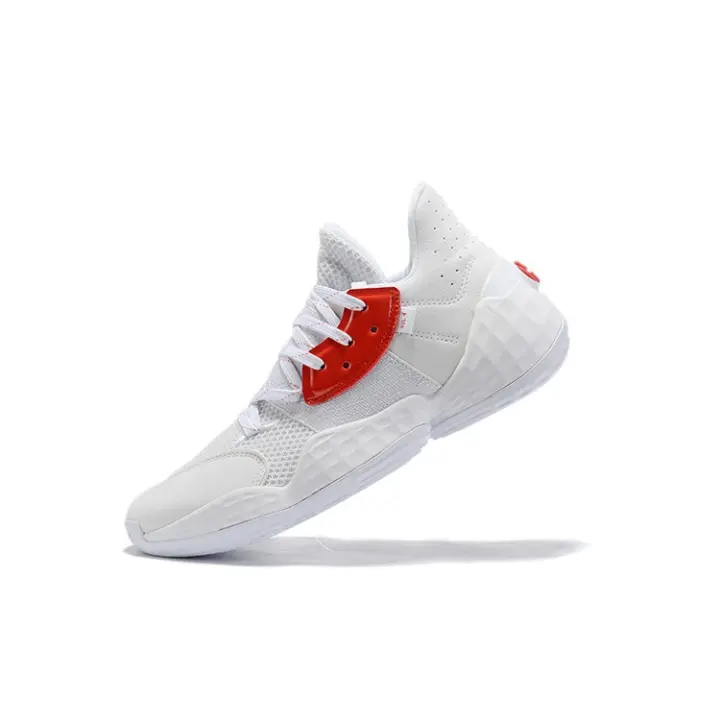 white red basketball shoes