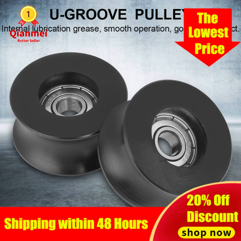 4pcs 0840UU U-type Pulley U Type U-Groove Roller Wheel Pulley Roller Guide Wheel 8x40x20.7mm
