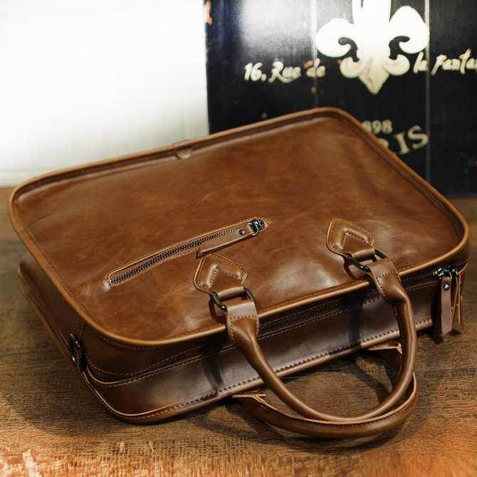 Genuine Cow Leather Business Bags Men's handbag casual bag shoulder bag messenger bag briefcase