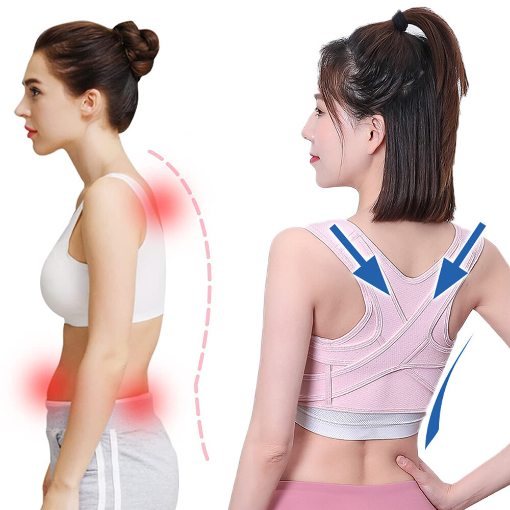 Dụng Cụ Chỉnh Tư Thế Cho Phụ Nữ Và Nam Giới, Nẹp Lưng Trên Có Thể Điều Chỉnh, Máy Duỗi Hỗ Trợ Lưng Thoáng Khí, Giảm Đau Từ Thắt Lưng, Cổ