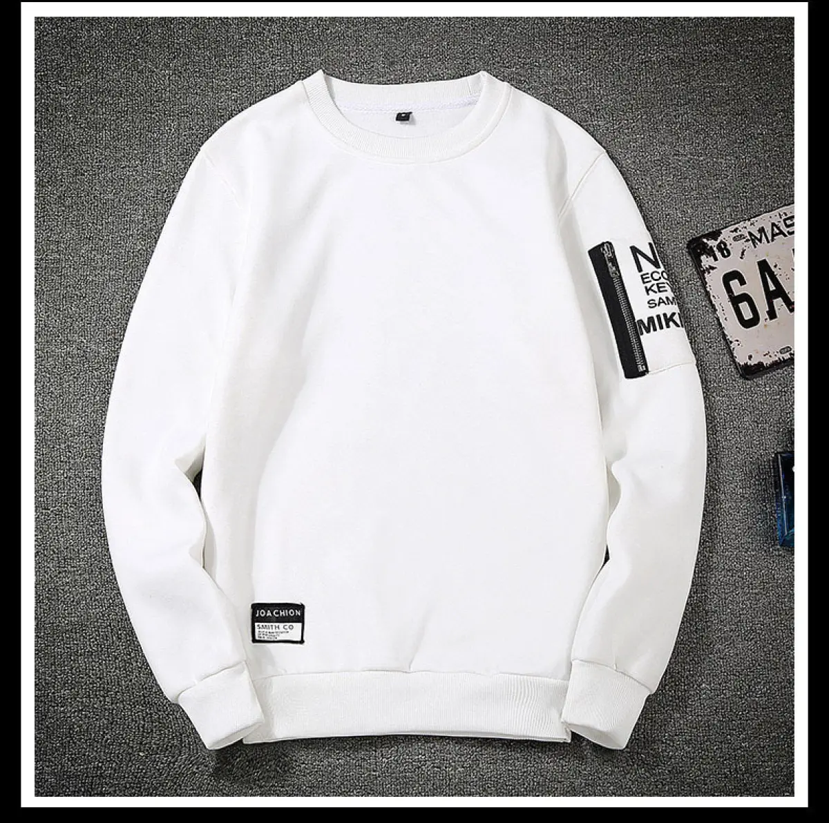 green sweatshirt mens outfit