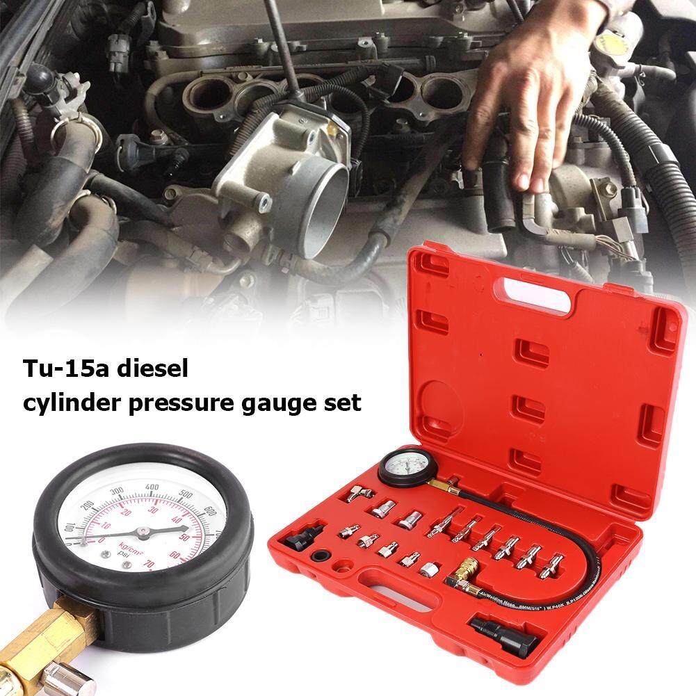 Homyl Petrol Gas Engine Cylinder Compression Test Kit Gauge Automotive Motorcycle Accurate