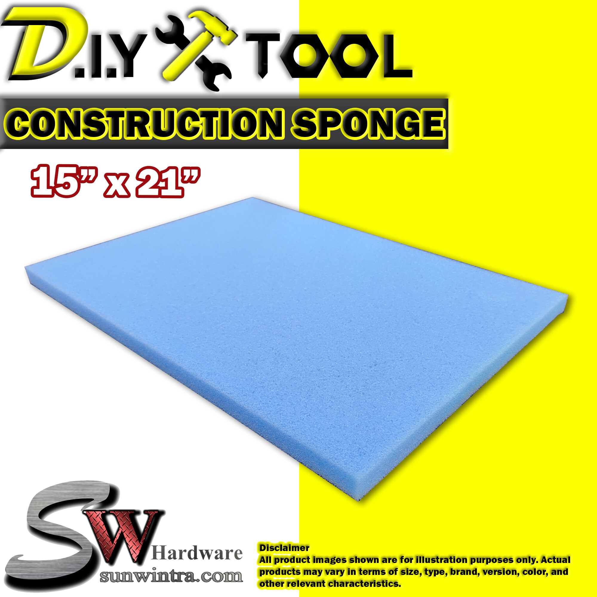 SW Hardware Super Duty Construction Plastering Sponge 15 Inch x 29Inch