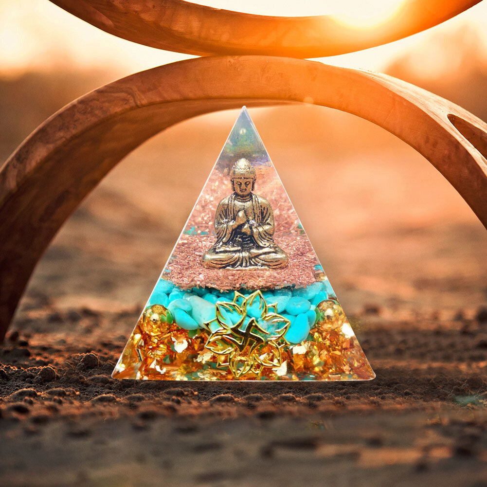 6cm Natural Stone Orgonite Pyramid Crystals Orgone Energy Generator Healing Reiki Chakra Meditation Ornaments Crafts Home Office Art Decoration Gift