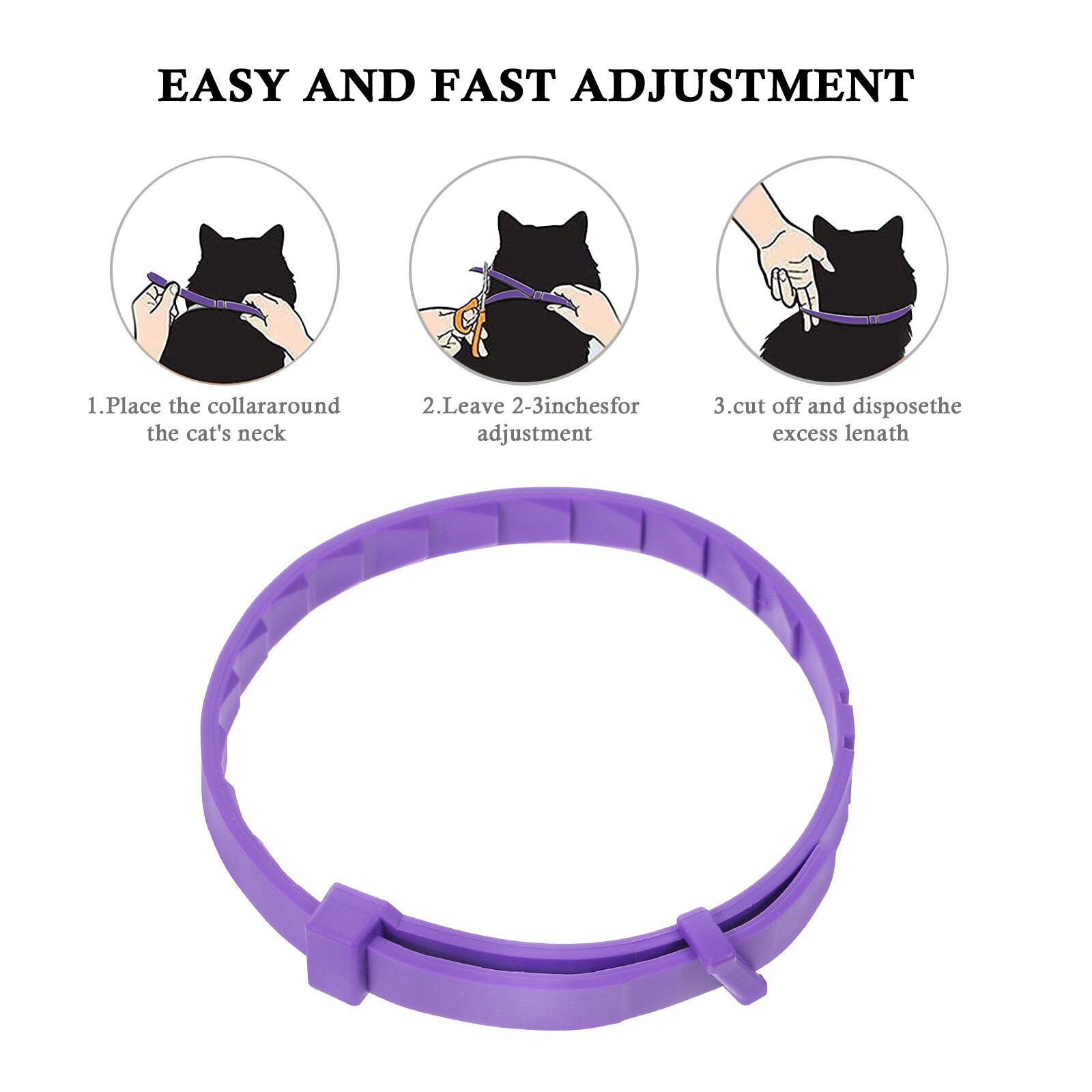 Sundom 5pcs Calming Cats Collar Adjustable Cat Calm Collar Relaxing Cat