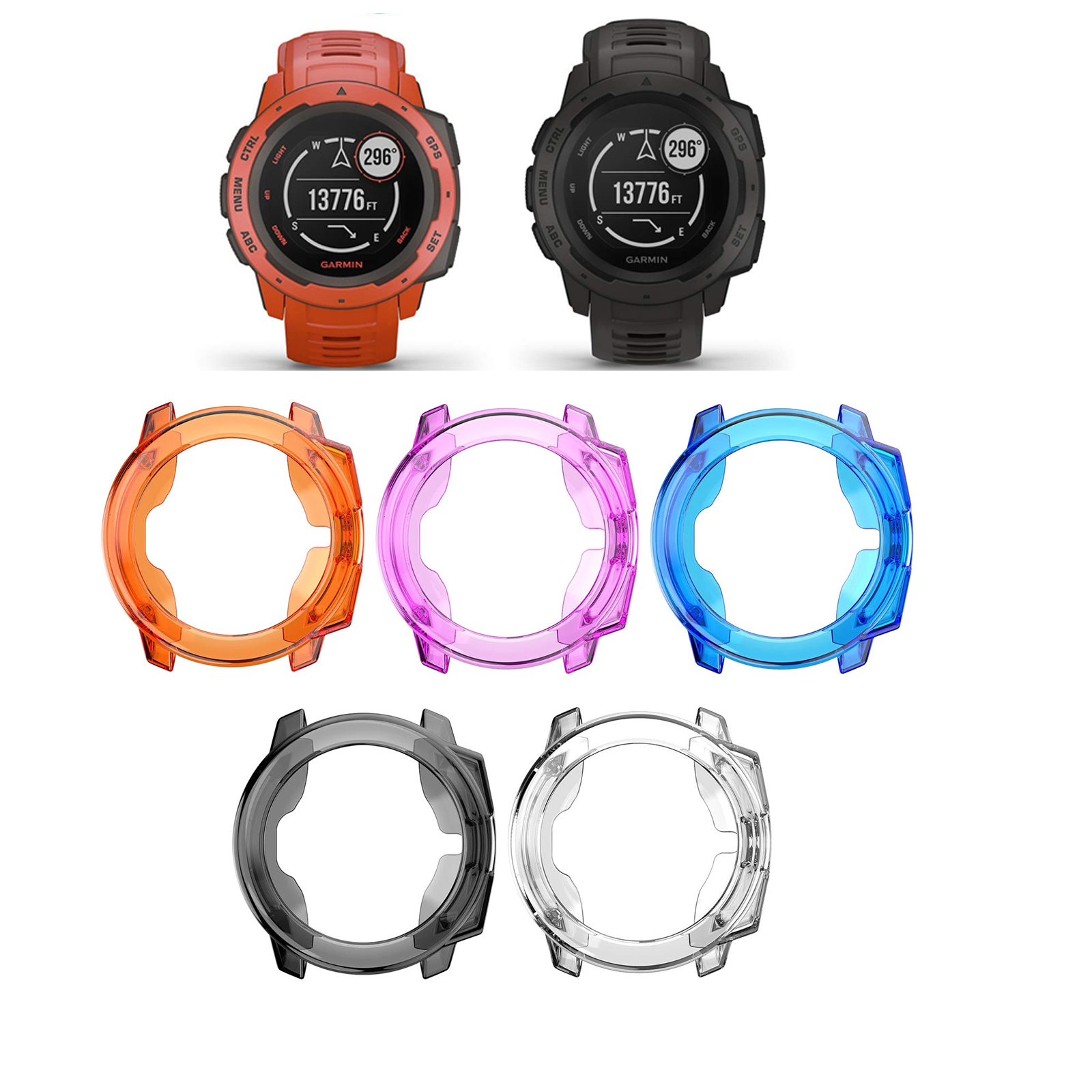Transparent TPU Protector Case Cover for Garmin instinct