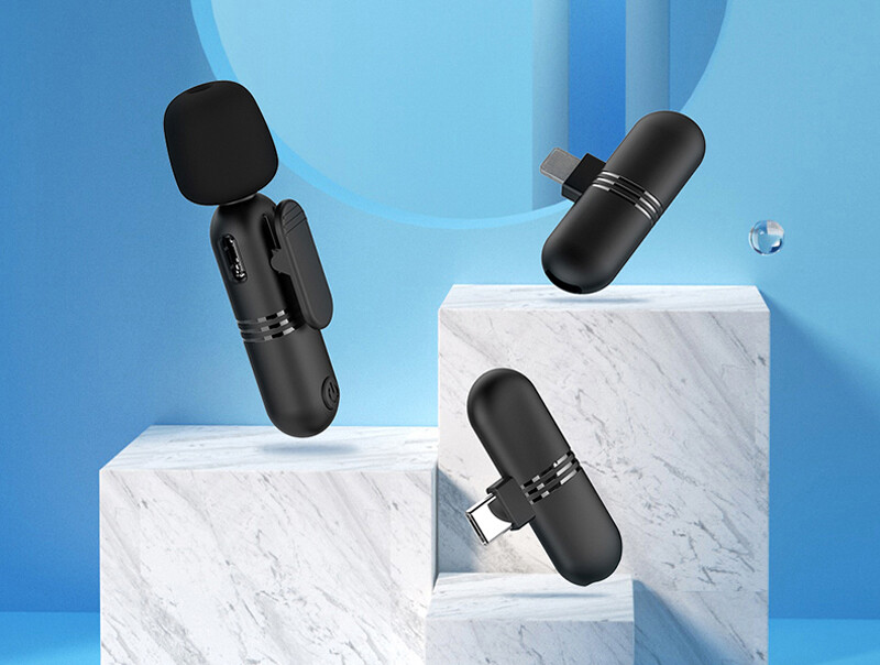 M23 One For Two Wireless Lavalier Microphone Mini Plug-Play Wireless Mic for YouTube Facebook Live Stream TikTok Video Recording Vlog
