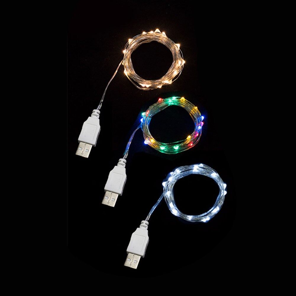 【HOMESTYLISH】 LED Light String Light String Party Decor Waterproof 5V USB Copper String