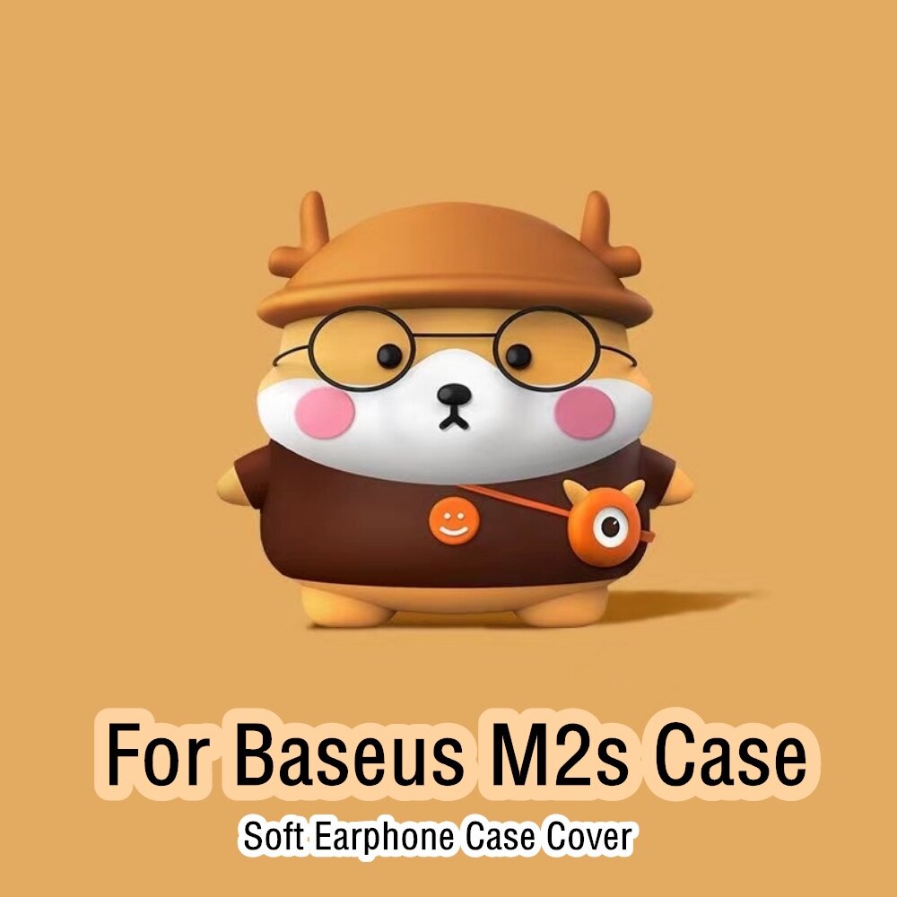 READY STOCK!  For Baseus M2s Case Creative cartoon patterns for Baseus M2s Casing Soft Earphone Case Cover