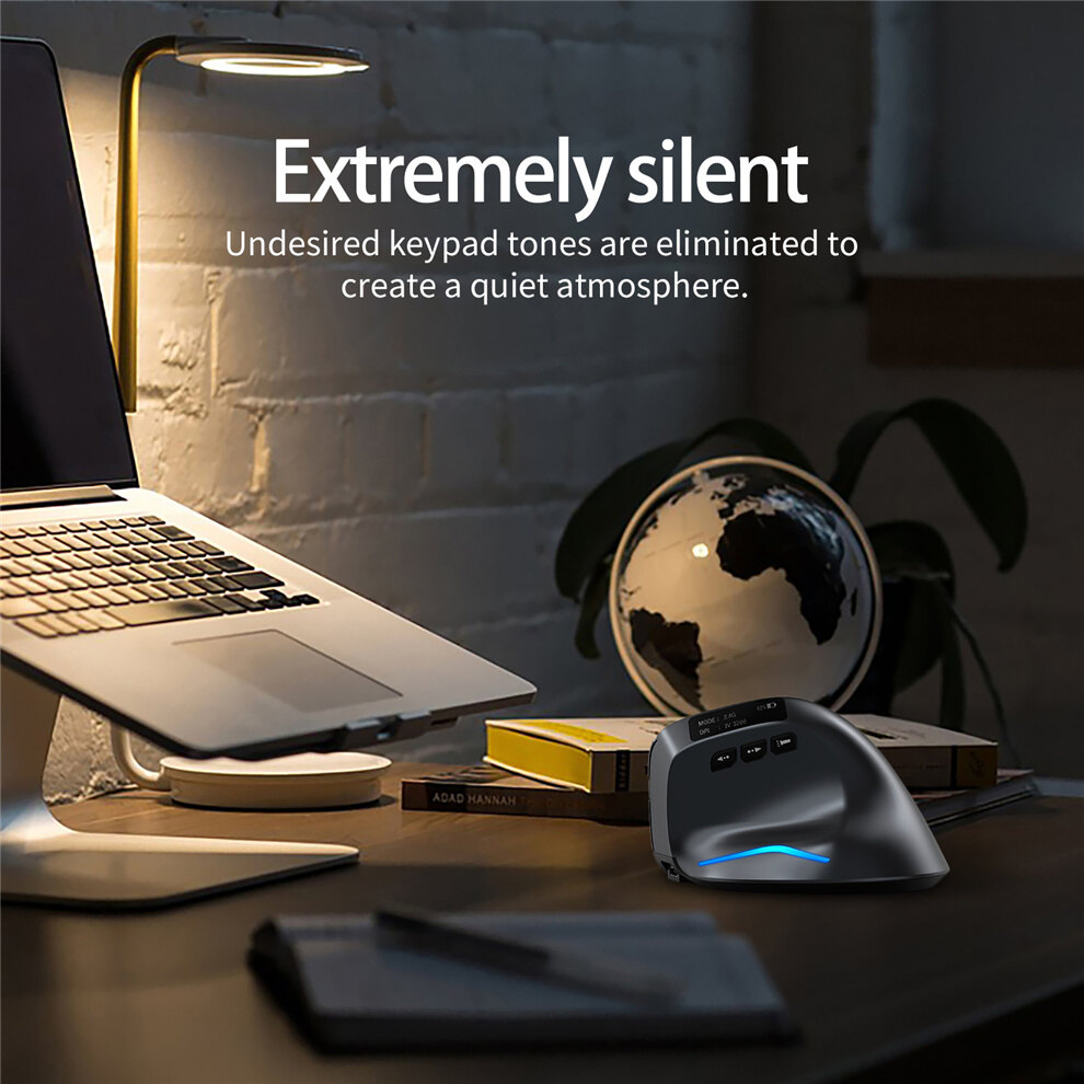 Jomaa Chuột công thái học 2.4G Có Thể Sạc Lại Chuột chơi game chuột bluetooth không dây Sạc Hiển Thị Chuột chế độ kép Chuột đứng không dây chuột câm Cho máy tính bảng Mac Windows IOS