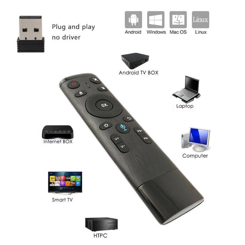 Dành Cho Smart TV Android Box Q5 2.4G Không Dây IPTV Giọng Nói Điều Khiển Từ Xa Chuột Có Đầu Thu USB
