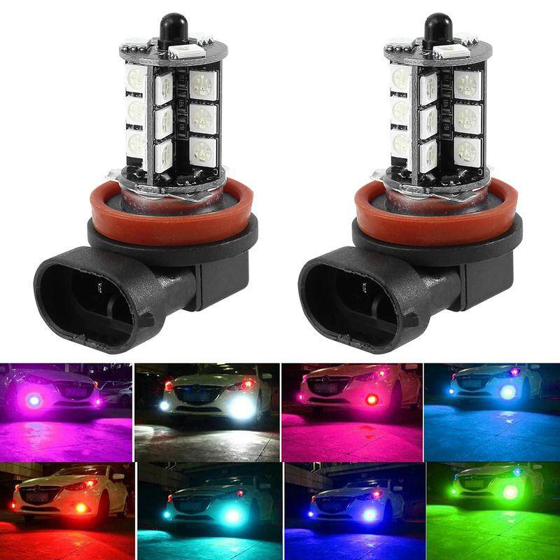 2Pcs 27 LED Car Fog Lights H8/H11 RGB Front Fog Light Bulbs Headlight ...