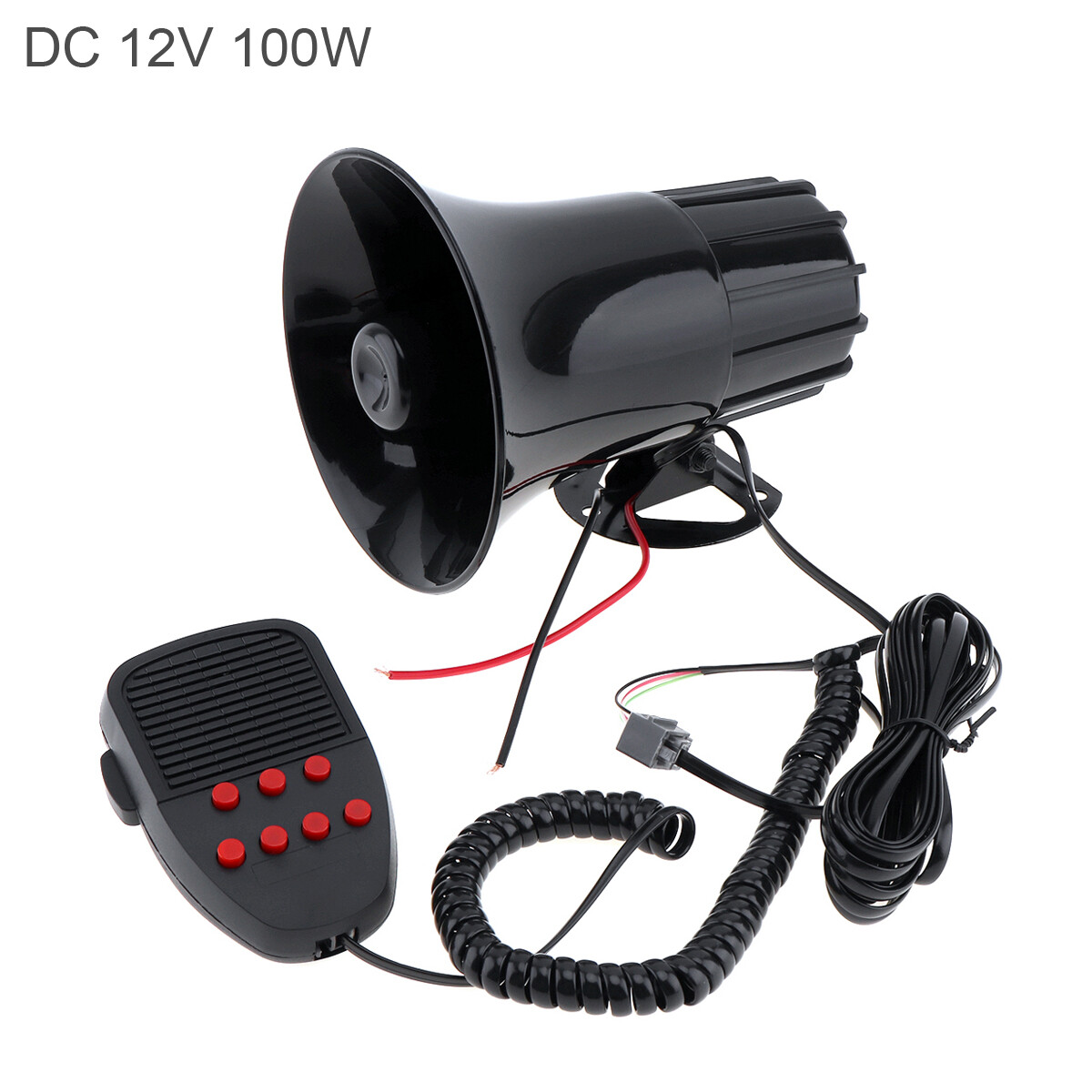 Loa Xe Tải Âm Thanh 12V 7 Còi Báo Động Lớn 105dB Có MIC , 100Watt