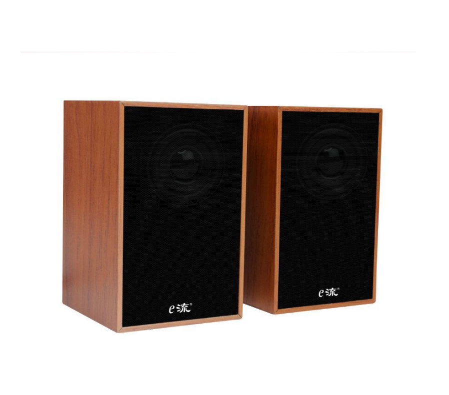 wood computer speakers