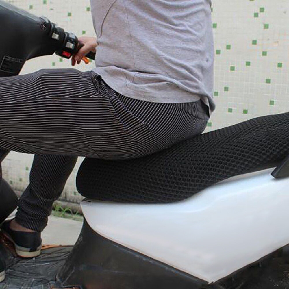 AUTUT Black Motorcycle Scooter Moped Seat Cover Seat Anti-Slip Cushion