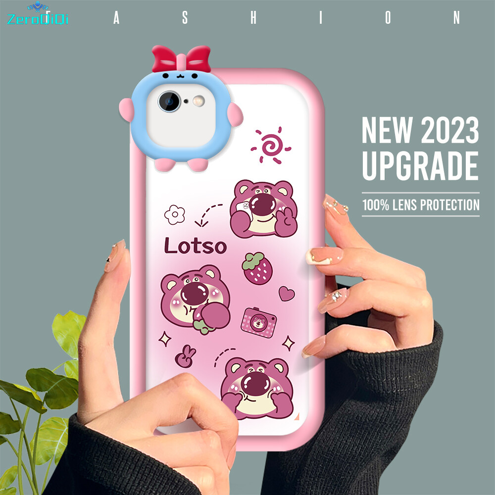 ZeroQiQi Casing Case For iPhone 6 iPhone 6S iPhone 7 Plus iPhone 8 Plus iPhone X iPhone XS iPhone XS MAX Case Cute Lotso Bear Pattern Phone Case Monster Lens Phone Shell Soft Protective Cover Shockproof Cellphone Casing