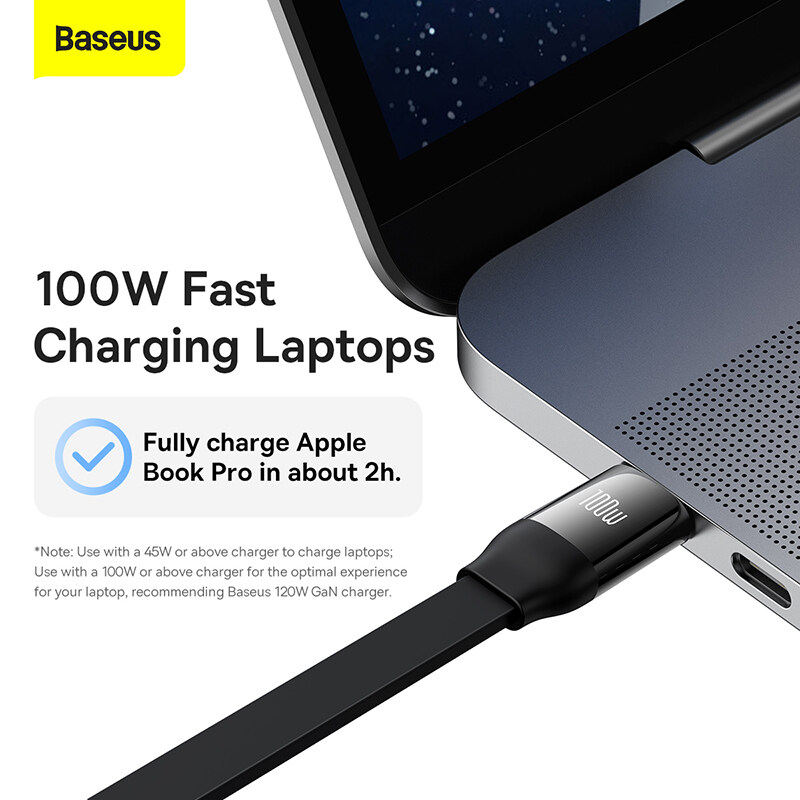 Baseus Cáp Sạc 3 Trong 1 USB PD 100W Cho IP 13 12 Samsung Xiaomi Cáp Sạc Gương USB Type C 100W Cần Chuẩn Bị Trong Xe Hơi