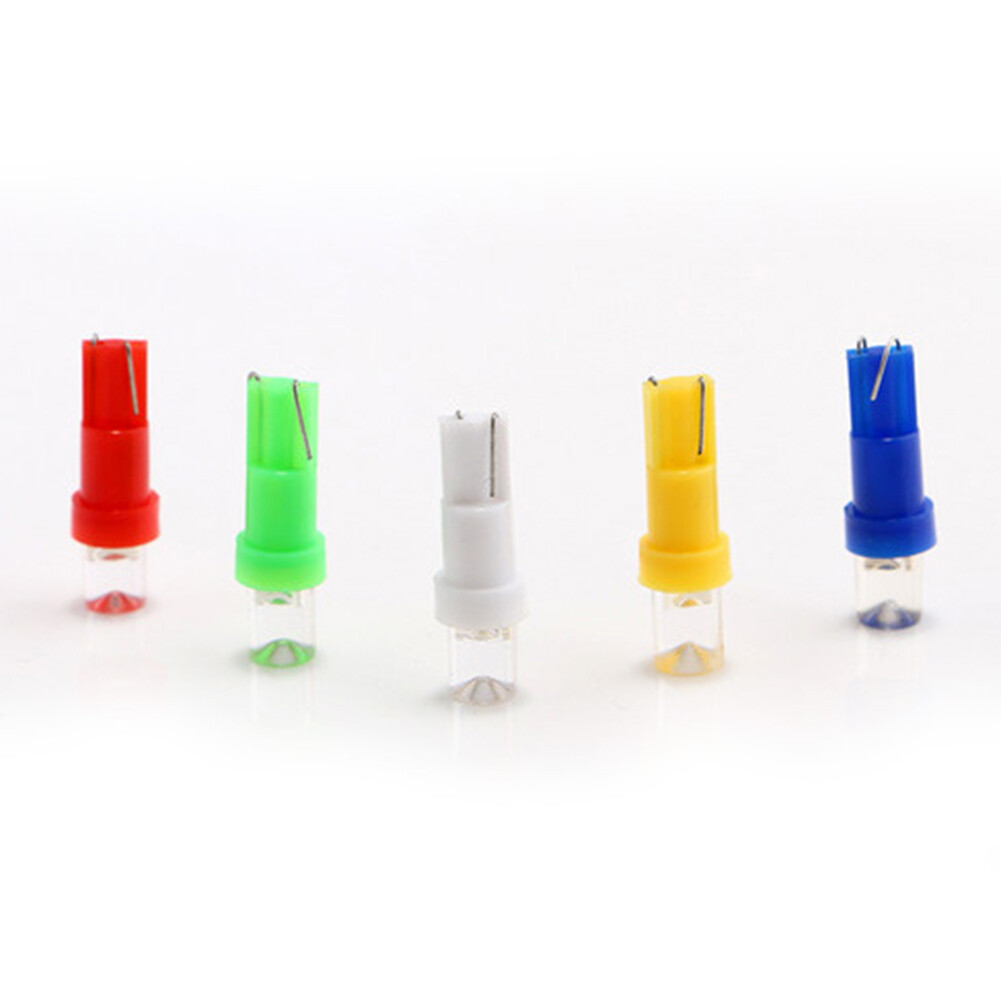 Janedream 10Pcs T5 LED Car Dash Dashboard Lights Bulb Instrument Panel Lamp Speedometer Wedge Side Concave Lens