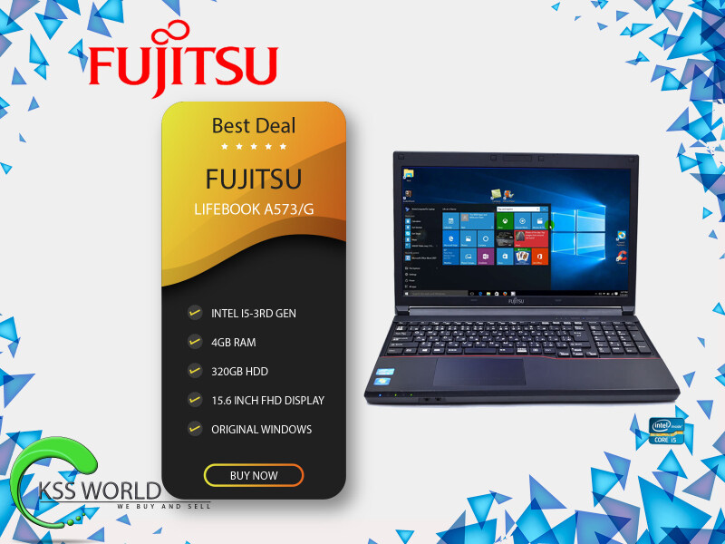 Fujitsu Lifebook A573/G Intel i5-3rd Gen / 4gb Ram / 320Gb HDD / 15.6 Inch FHD Display Windows Original Malaysia
