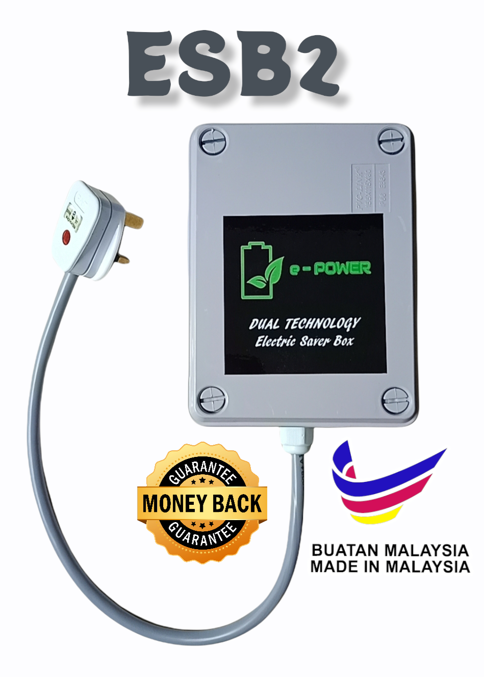 ePOWER Electric Saver Box ESB2 (Dual Technology)/ Electricity Saving Box/ Jimat Elektrik/ Power