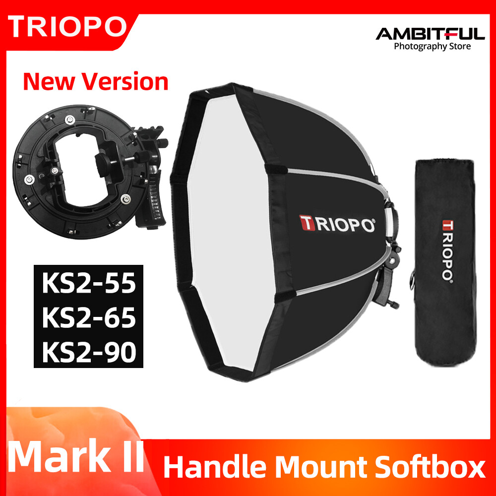Triopo 55cm 65cm 90cm 120cm Speedlite Portable with Handle Octagon Portable Umbrella Softbox Outdoor Flash Soft Box for Godox Yongnuo Speedlite Flash Light