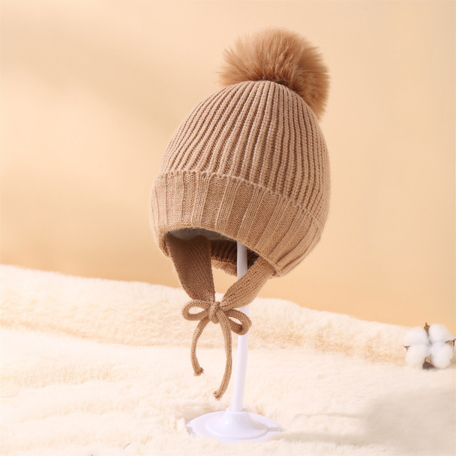 Winter Thicken Warm Baby Hat Cute Pompom Newborn Baby Girl Boy Hats Bonnet  Ear Warm Knitted Kids Cap Beanie Toddler Caps AliExpress Mobile | Winter  Baby Hat For Infant Boy Girl Woolen