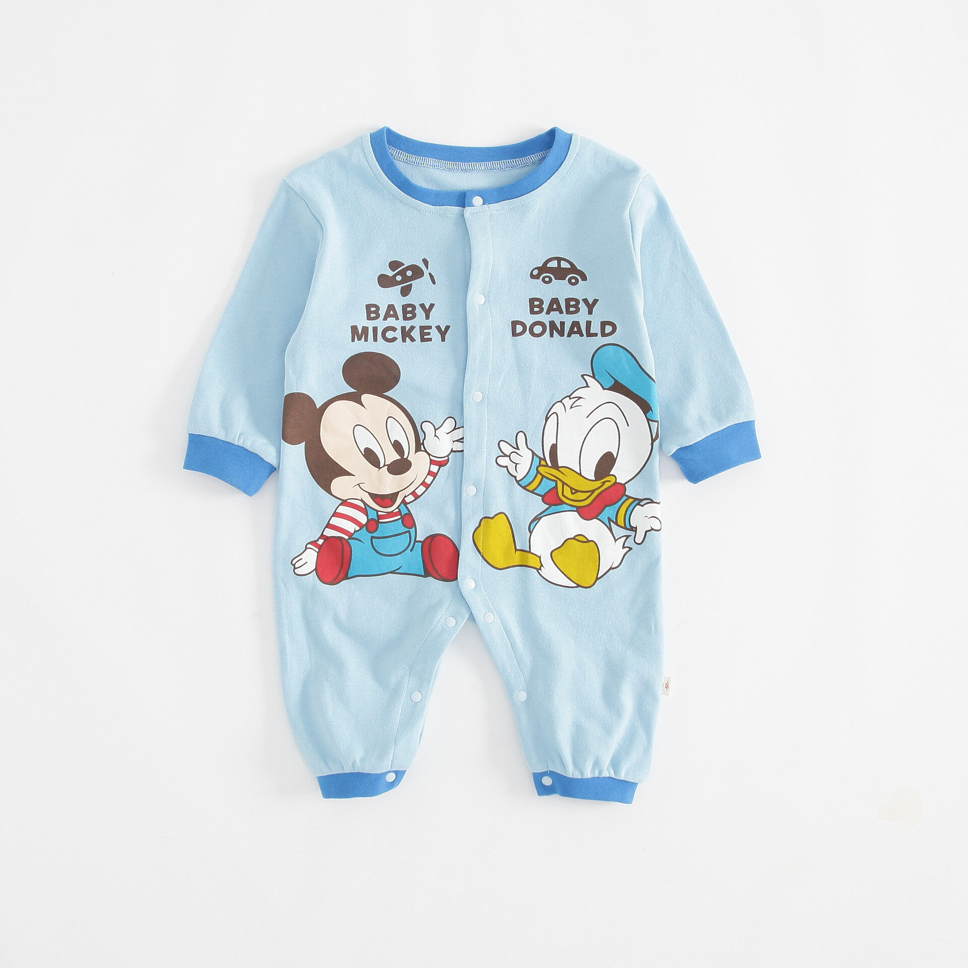 【Teeker】Baby เด็กเสื้อผ้าการ์ตูนลูกหมีเสือลิงเป็ดสัตว์ผ้าฝ้ายแขนยาว Jumpsuit ชุดนอน0-2ปี