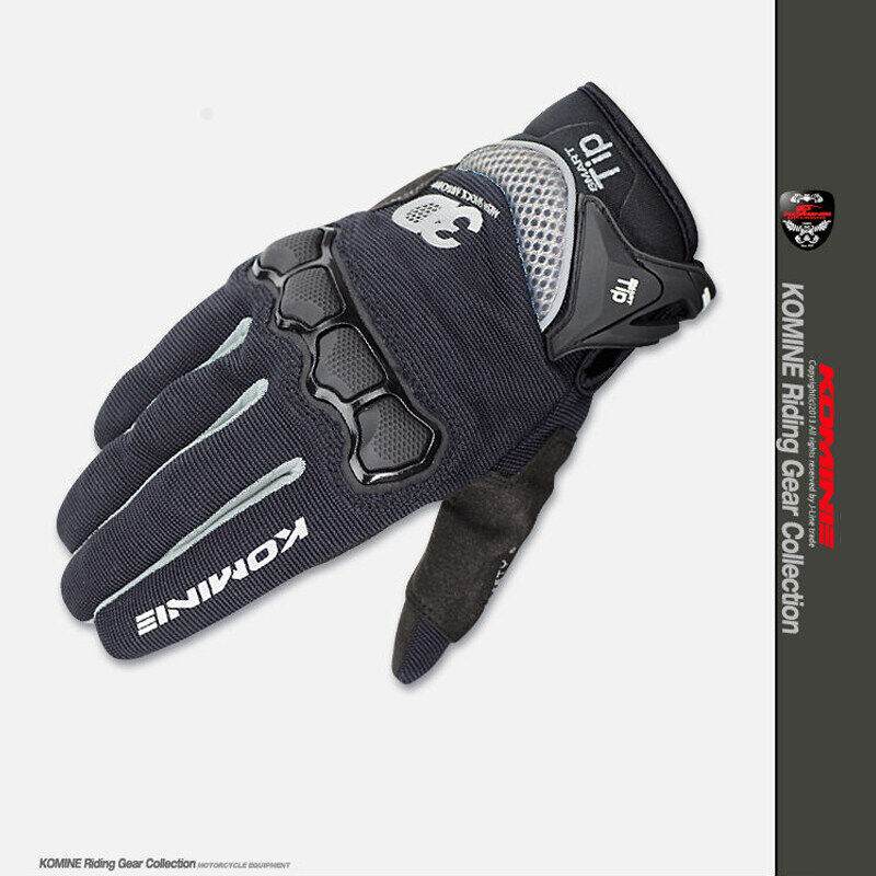 Komine GK162 Komine Gloves 3D Protect Carbon Fiber Mesh Gloves Plus