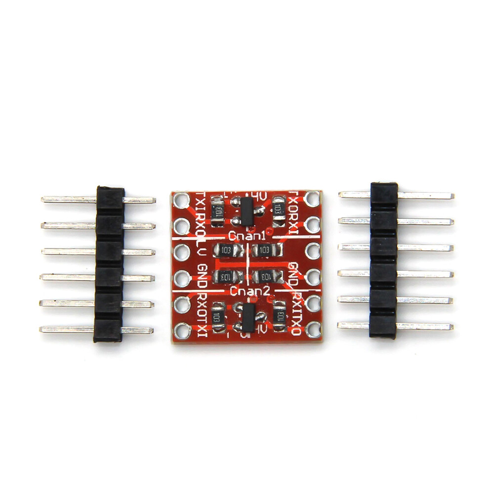 3.3V 5V 2 Channels Logic Level Converter Module TTL Bi-Directional Shifter Module with Pin Header for Arduino Raspberry Pi