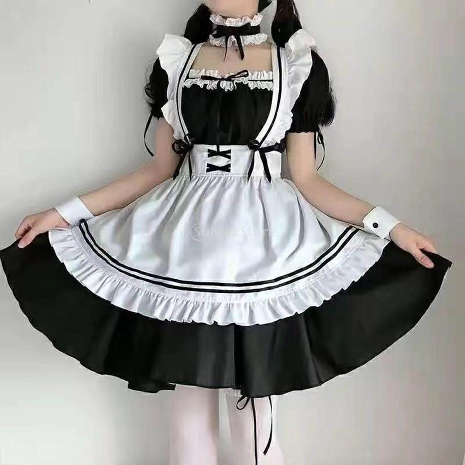 Hyccue Maid Costume Maid Dresses Classic Sweet Lolita Japanese Anime Maid Outfit